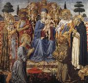 Benozzo Gozzoli, The Virgin and Child Enthroned among Angels and Saints